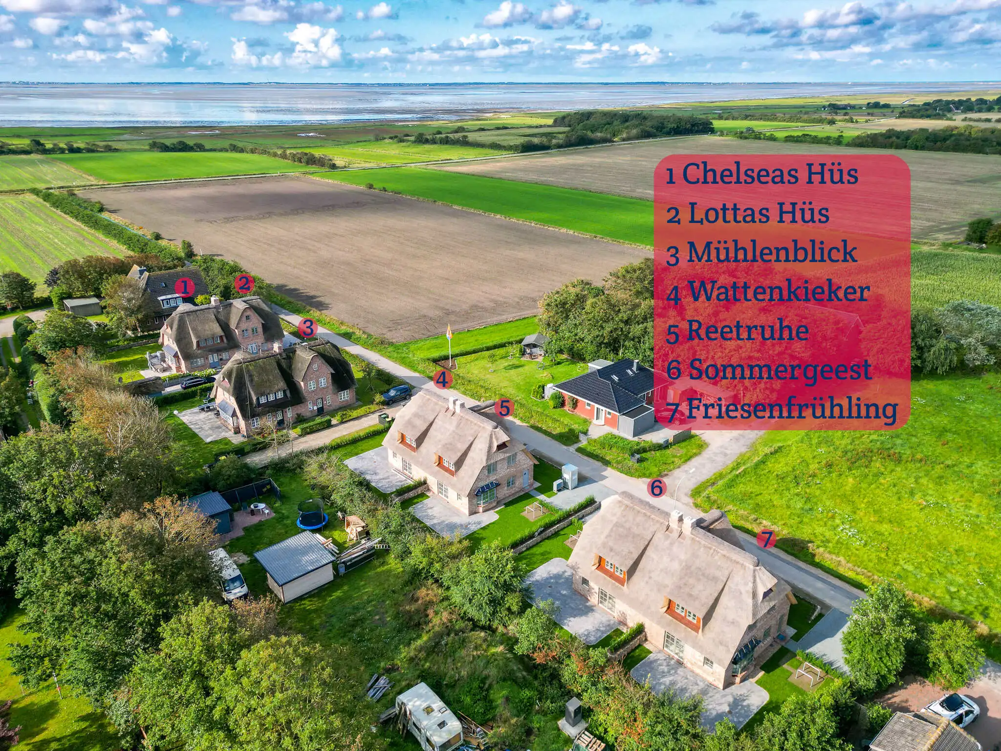 7 Doppelhaushälften in Meeresnähe